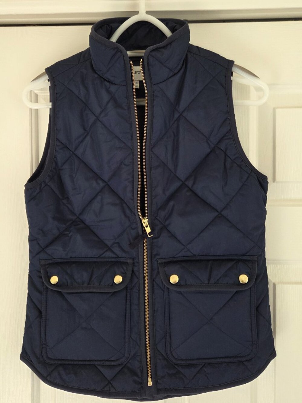 J. Crew Quilted Vest, Navy, XXS